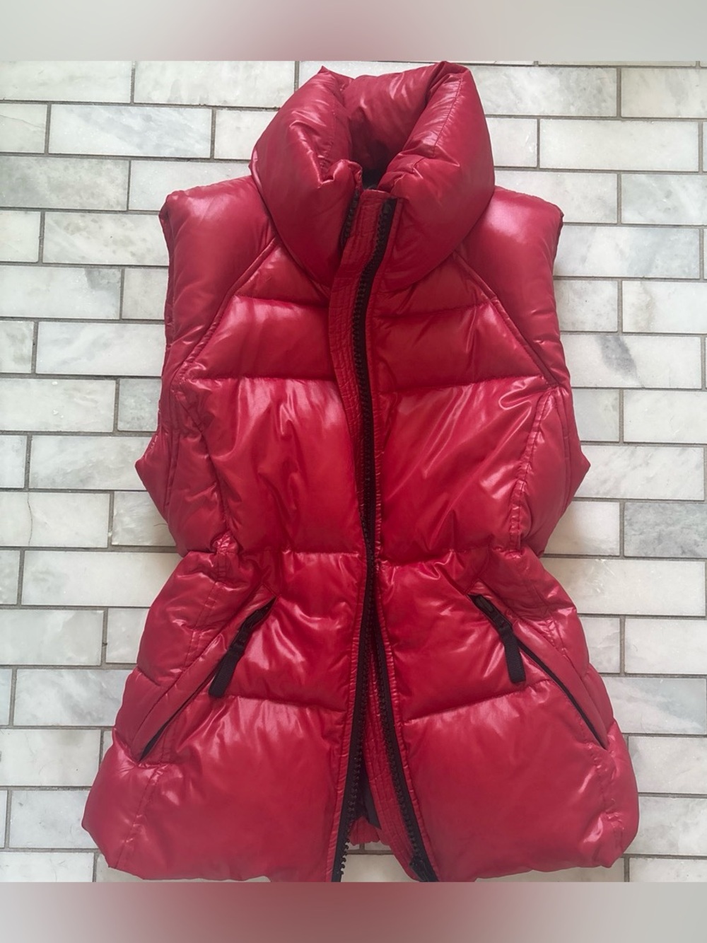 SAM Red Puffer Vest - Women's Sleeveless Jacket